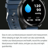 1.39 Inch Ip67 Waterproof Leather Band Smart Watch Supports Bluetooth Call / Blood Oxygen / Body Temperature Monitoring - Brown