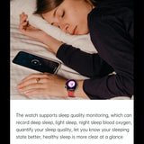 1.39 Inch Ip67 Waterproof Leather Band Smart Watch Supports Bluetooth Call / Blood Oxygen / Body Temperature Monitoring - Brown