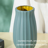 Soft Dried Flower Vase Arrangement for Living Room Decor - Sea Blue