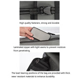 Waterproof Vintage Shoulder Bag Large Capacity - Silver Grey