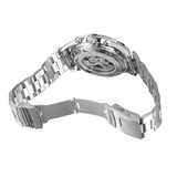 Stylish Men Automatic Mechanical Watch with Steel Band - Black