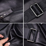 Large Capacity Soft Cowhide Shoulder Bag Durable & Stylish - Brown