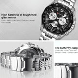 Waterproof Quartz Watch For Men - Casual Business Style - White Shell Black