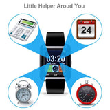 1.5 Inch Lcd Screen For Android Mobile Phone Support Phone Call / Music / Pedometer / Sleep Monitor / Anti-Lost - Black