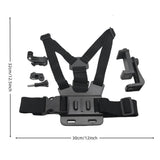 Adjustable Body Mount Belt with Phone Clamp for Action Cameras and Smartphones