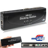 8-Port Usb 2.0 Docking Station With Multiple Ports Black - Black