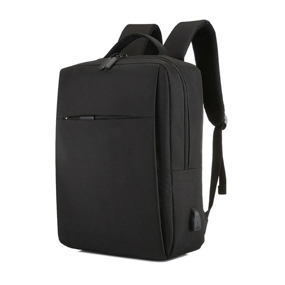 15.6 Laptop Backpack with Usb Charging - Waterproof Oxford Cloth Large Capacity - Black
