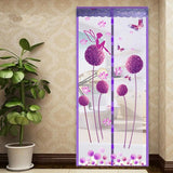 100x210cm Magnetic Summer Mosquito Screen Door Curtain - Beige