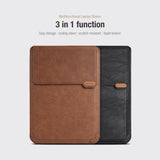 16.0 Inch Water Wave Texture Laptop Sleeve - Versatile Design - Brown
