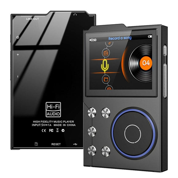 2.4 Inch Hifi Bluetooth Music Player Dsd256 Mastering Sound Quality 16Gb+16Gb Memory - Black - 16Gb+8Gb
