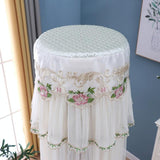175cm Vertical Lace Air Conditioner Dust Cover - Round Column - Pink