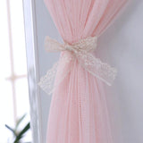 175cm Vertical Lace Air Conditioner Dust Cover - Round Column - Pink