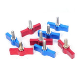 10pcs T-shaped Multi-directional Screw with M5 Aluminum Alloy Handle - Blue