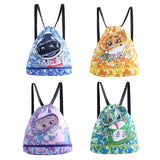 Kids' Swim Bag Cute Cartoon Beach Backpack Waterproof Dry / Wet Large 2 Layer - Purple - Small 1 Layer