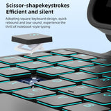 Universal Rotatable Magnetic Keyboard Case For Ipad 10.5 / 10.2 - Suspended Slide Rail Protection - White - For Ipad 10.9 / 11