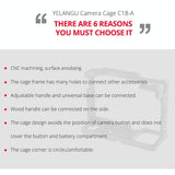 Panasonic Lumix Dc-S1H / Dc-S1 / Dc-S1R Camera Cage Stabilizer - Black