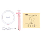10.2 Led Ring Light with Tripod and Phone Clamp - 3 Modes Dual Colour Temperature Dimmable - Black