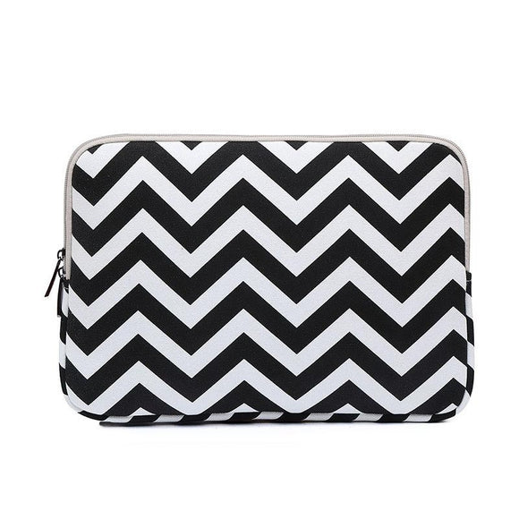 12 Wavy Pattern Notebook Liner Bag - Wavy Design - Black