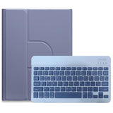 360 Degree Rotatable Bluetooth Keyboard Leather Case - Square Button - Mist Blue - For Ipad 10.2 2021 / Air 2019