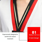 Taekwondo Training Uniform Child & Adult Cotton Clothing Size 130 - Striped Short Sleeves - 150