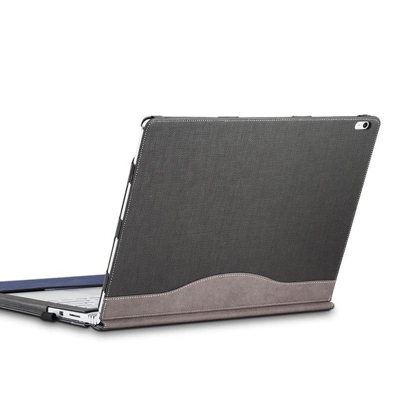 15-inch Protective Sleeve for Microsoft Surface Book 2 in Pu Leather - Gentleman Gray