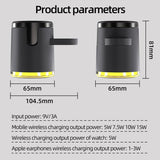 15W 4 In 1 Foldable Magnetic Wireless Charger - Black