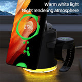 15W 4 In 1 Foldable Magnetic Wireless Charger - Black