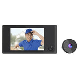 2.0Mp Digital Peephole Door Viewer With 3.5 Screen - Black