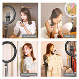 11.8 Led Ring Light with Tripod and Phone Clamp - 3 Modes Dual Colour Temperature Dimmable - Perfect for Vlogging and Live Streaming