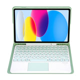 2022 Ipad 10.9 Lambskin Bluetooth Keyboard Case With Pen Slot - Black