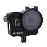 Aluminum Protective Cage with Uv Lens for Gopro Hero 2018 / 7 / 6 / 5 - 52mm - Black