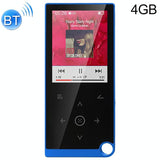 2.4 Inch Touch Mp4 / Mp3 Player 4Gb Memory Bluetooth E Book Alarm Timer - Blue