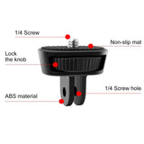 Adjustable Action Camera Tripod Adapter - 1 / 4 Screw