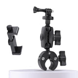 Adjustable Bike Handlebar Mount with Phone Clamp - 360 Rotation