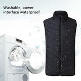 4 Area Single Control Usb Electric Heating Undershirt Intelligent Warm Vest - Blue - Xxl