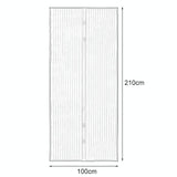 210x100cm Magnetic Mosquito-proof Screen Door Curtain - Magic Mesh - Black