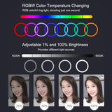 10.2 Rgbw Led Ring Light Kit with Tripod and Phone Mount