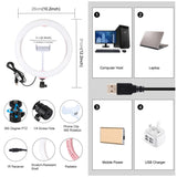 10.2 Curved Led Ring Light with Tripod & Remote for Vlogging & Photography - Black