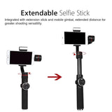 3-axis Gimbal Stabilizer with Tripod Mount & Fill Light for Smartphones - Black