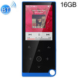 2.4 Inch Touch Mp4 / Mp3 Player 16Gb Memory Bluetooth E Book Alarm Timer - Blue