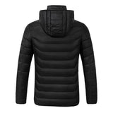 Winter Smart Electric Heating Hooded Jacket - Size Xxxxl - Black