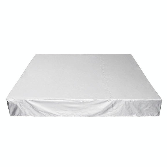 244x244x90cm Waterproof & Dustproof Cover for Bathtub Swimming Pool Table & Chair - Protects from Falling Leaves - Silver