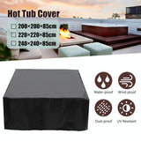 244x244x90cm Waterproof & Dustproof Cover for Bathtub Swimming Pool Table & Chair - Protects from Falling Leaves - Silver