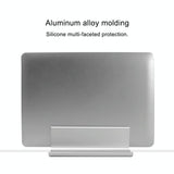 Adjustable Vertical Laptop Stand - Portable Aluminum Alloy Base Black