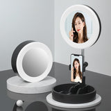 Multi-function Live Broadcast Ring Light with Phone Holder - G6 Black