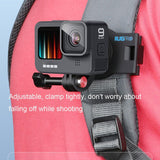 360 Degree Rotating Quick Release Backpack Strap Mount for Gopro Hero 12