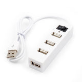 4-Port Usb 2.0 Hub With Switch - Black
