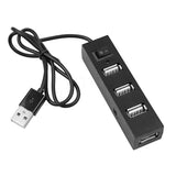 4-Port Usb 2.0 Hub With Switch - Black