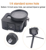 Aluminum Protective Cage with Insurance Frame and 52mm Uv Lens for Gopro Hero7 / 6 / 5 - Black