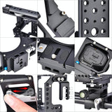 Handle Video Camera Cage Stabilizer For Sony A7K / A72 / A73 / A7S2 / A7R3 / A7R2 / A7X Black